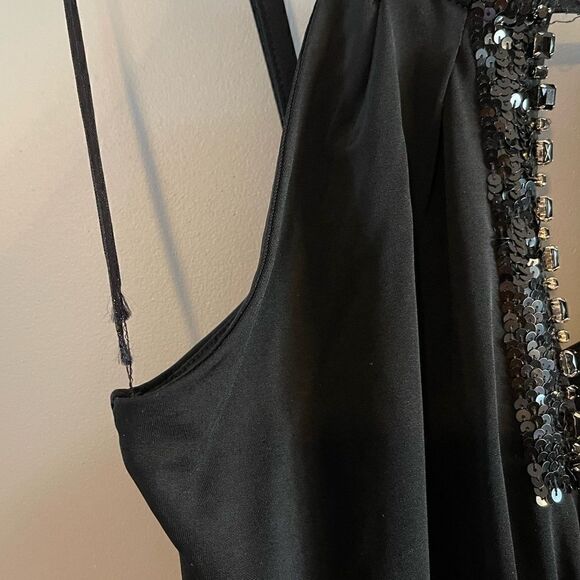 VTG Guess Embellished Halter Mini Dress in Black | SZ S - Picture 5 of 17